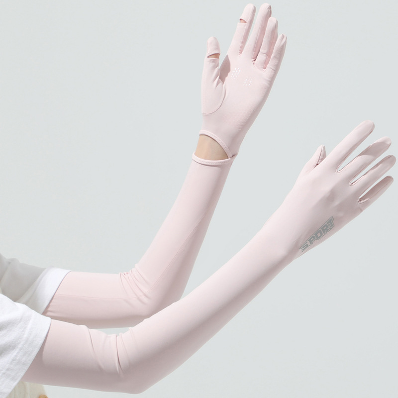 Knit Glove Touch Screen - Buz kollu kadın sürme UV koruma