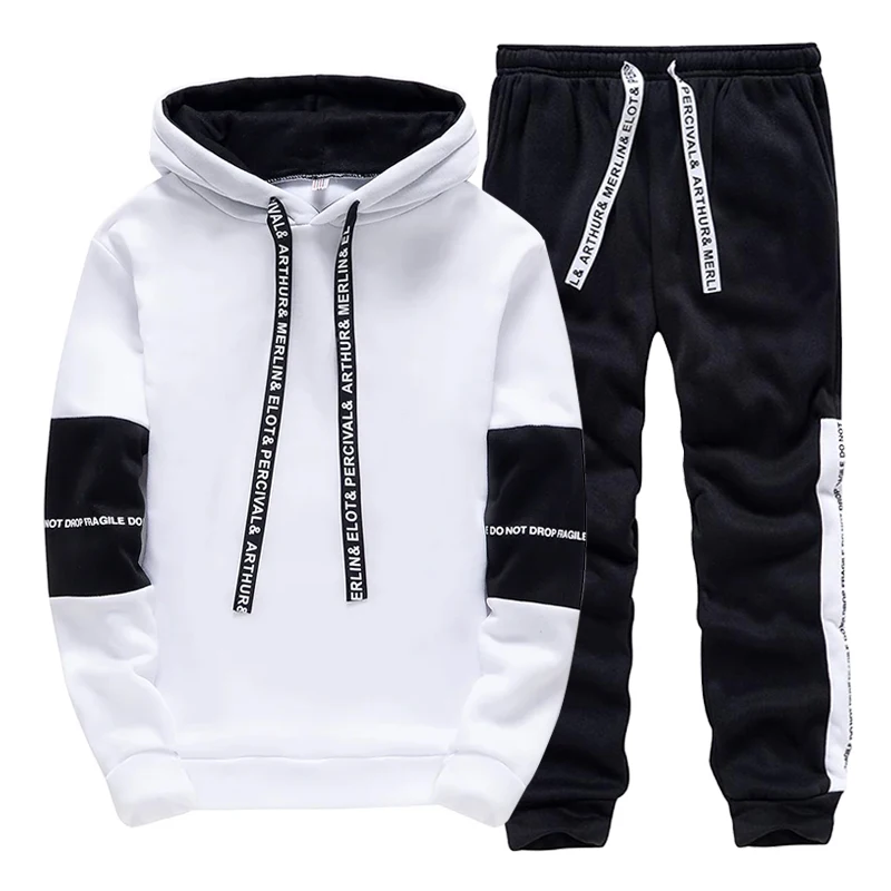 Winter Clothing For - Erkekler İçin Günlük Kapüşonlu Eşofman Takımı