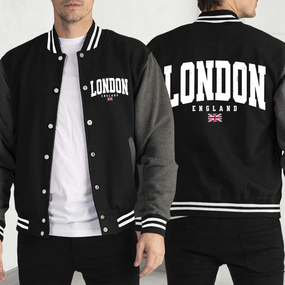 Winter Clothing London - Londra İngiltere Bayrağı Erkek Ceketleri Yeni
