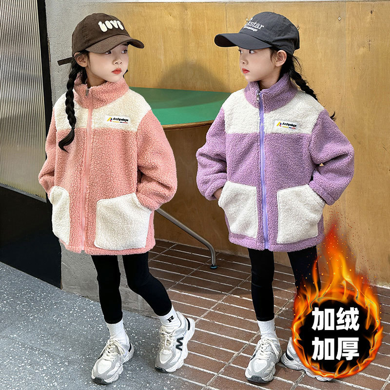 Winter Clothing Activity - Çocuklar Kuzu Yün Palto Kış Erkek