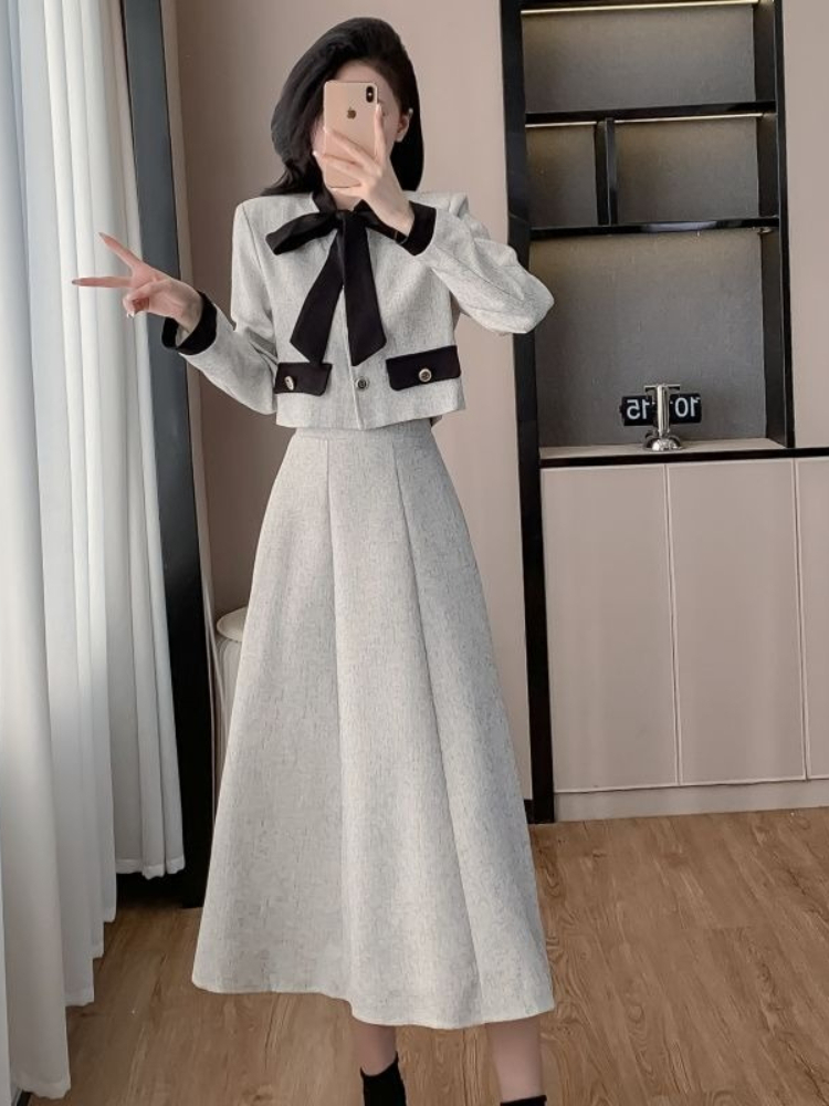 Winter Clothing Accessories - Sonbahar/Kış Retro Küçük Parfümlü Stil Fiyonklu