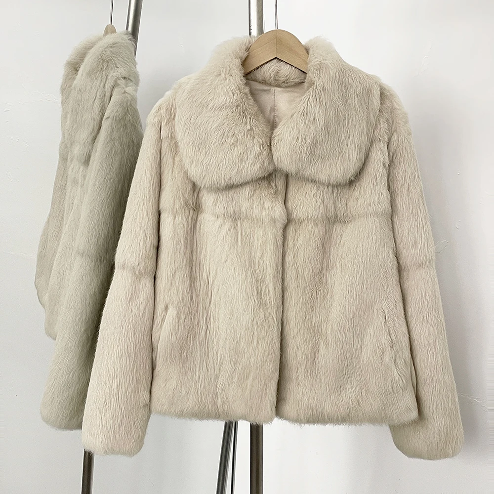 Winter Clothing Store - 2025 Yeni Kısa Doğal Tavşan Kürk