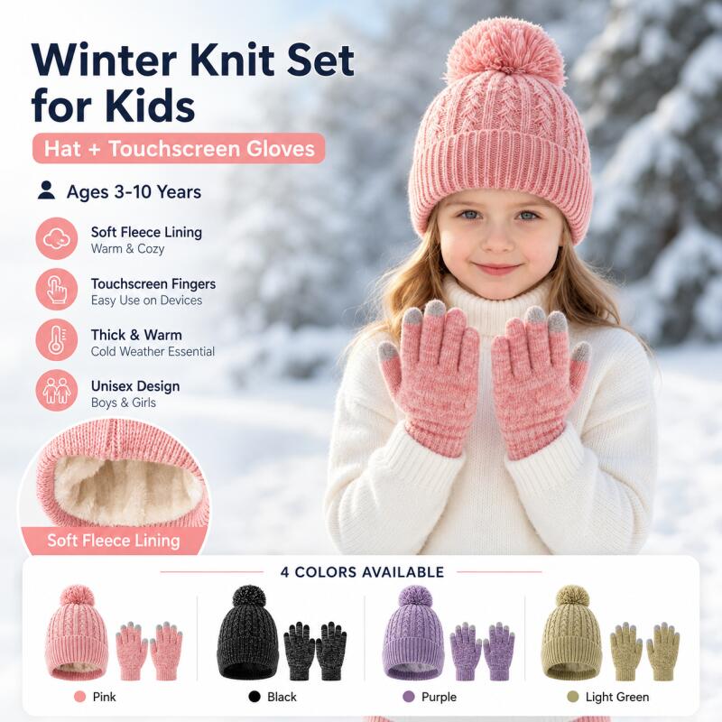 Çocuklar Kış Örgü Şapka Dokunm - Knit Glove Touch Screen incelemesi ve fiyatı