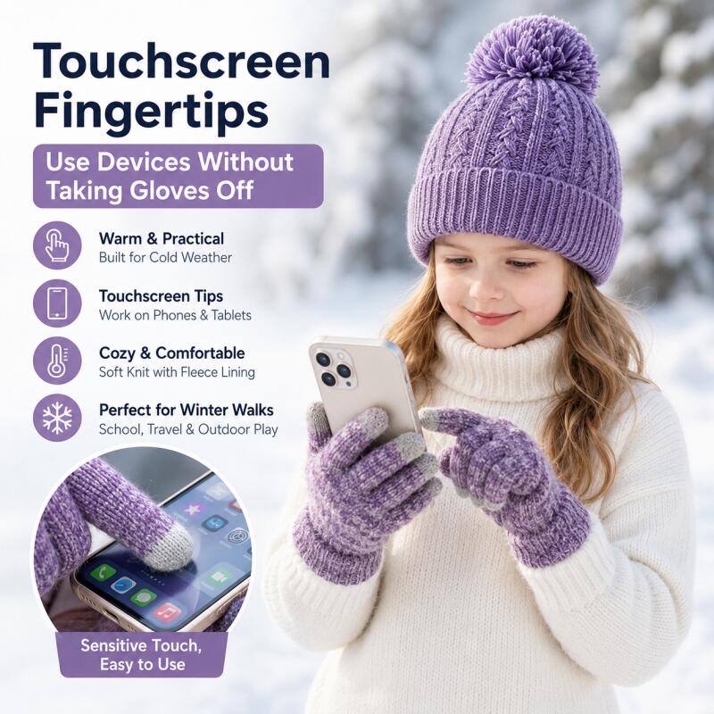 Çocuklar Kış Örgü Şapka Dokunm - Knit Glove Touch Screen incelemesi ve fiyatı