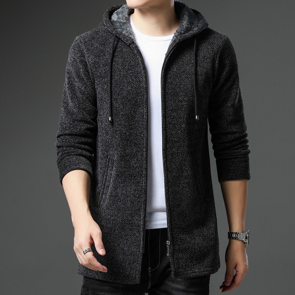 Yeni Varış Örme Kazak Erkekler - Fleece Hoodie Lined incelemesi ve fiyatı