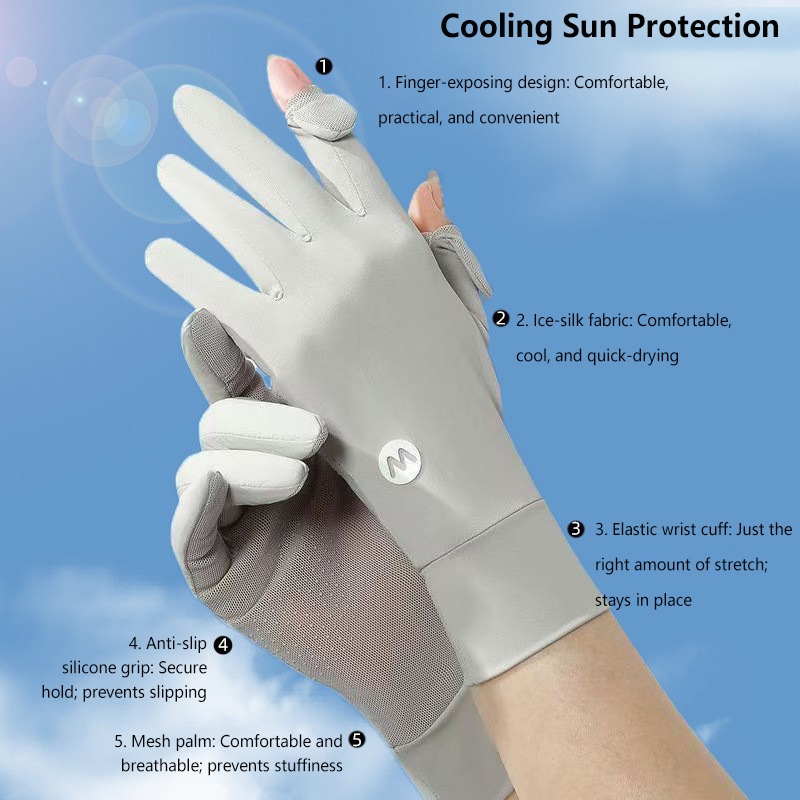 Güneş koruyucu buz ipek nefes  - Knit Glove Touch Screen incelemesi ve fiyatı