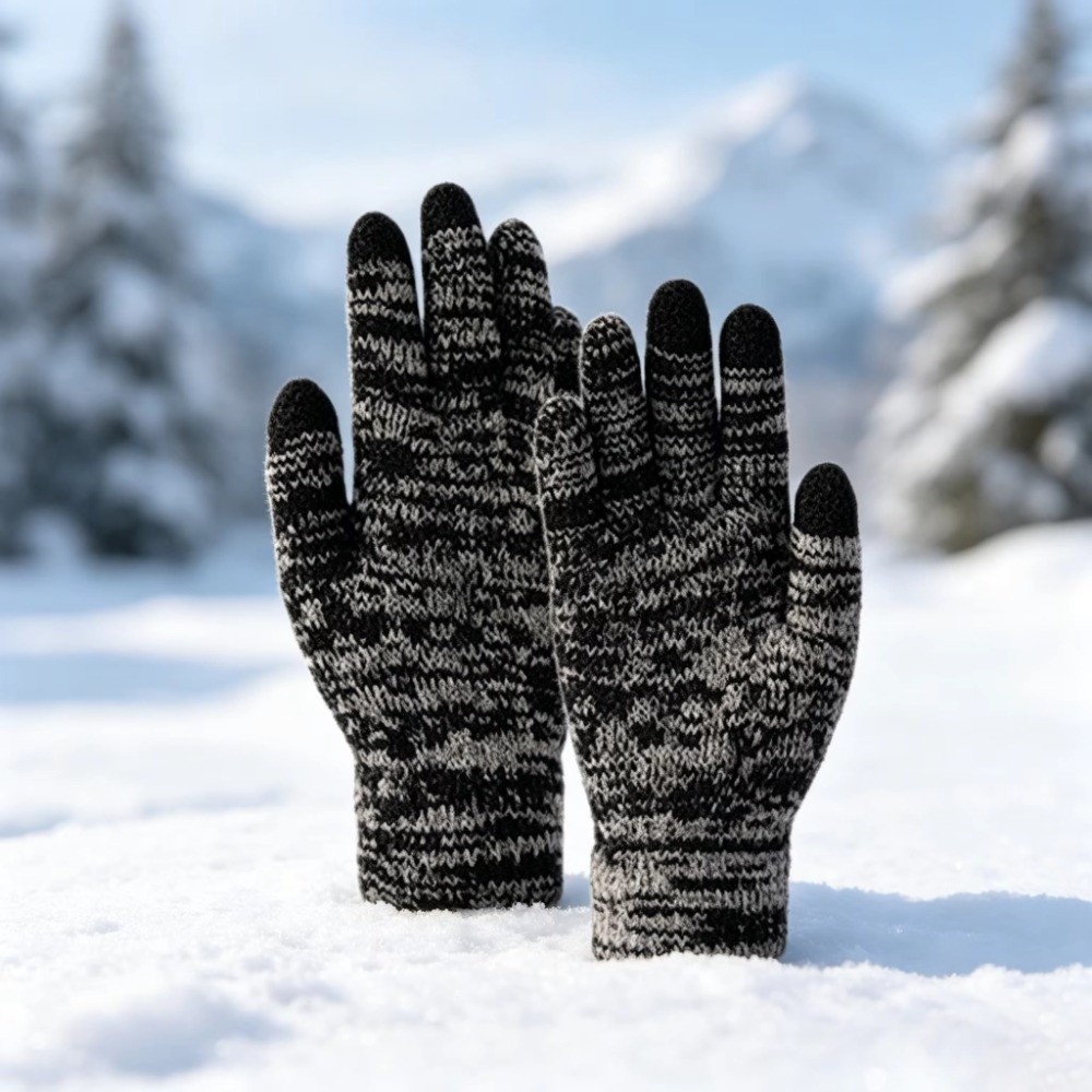 2 adet/takım moda kış çocuk şa - Knit Glove Touch Screen incelemesi ve fiyatı
