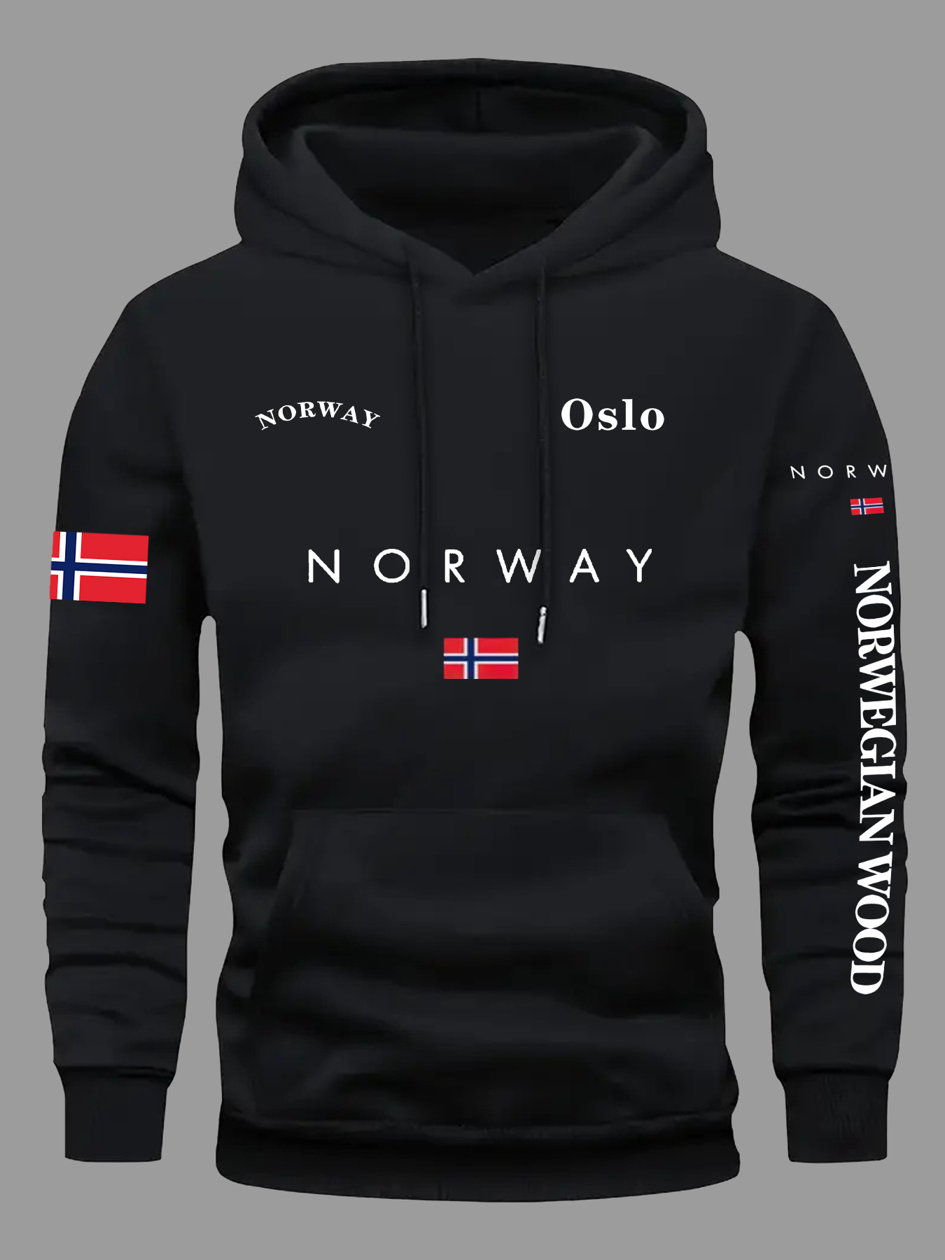 NORVEÇ Bayrağı Kapüşonlular Er - Winter Clothing Norway incelemesi ve fiyatı