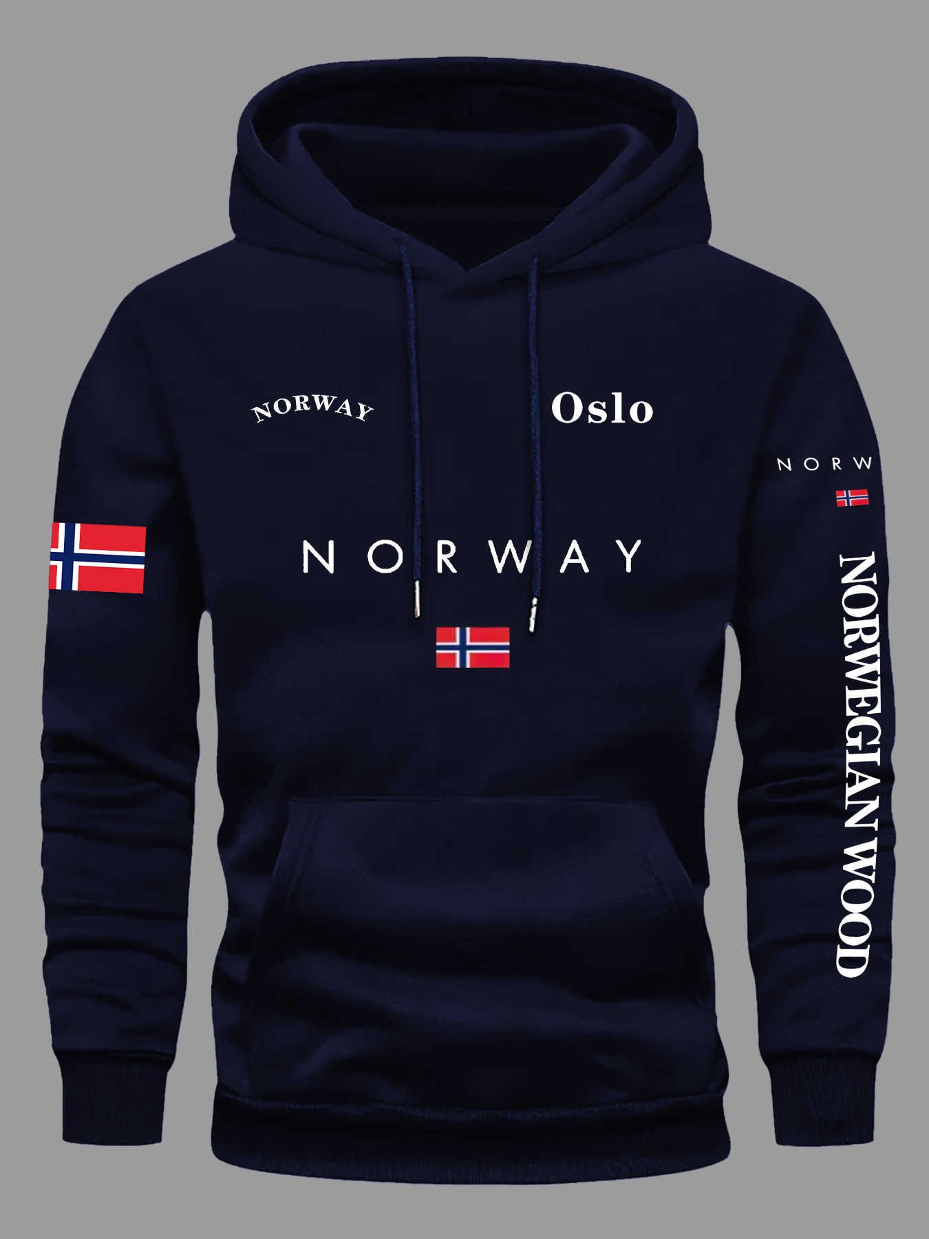 NORVEÇ Bayrağı Kapüşonlular Er - Winter Clothing Norway incelemesi ve fiyatı