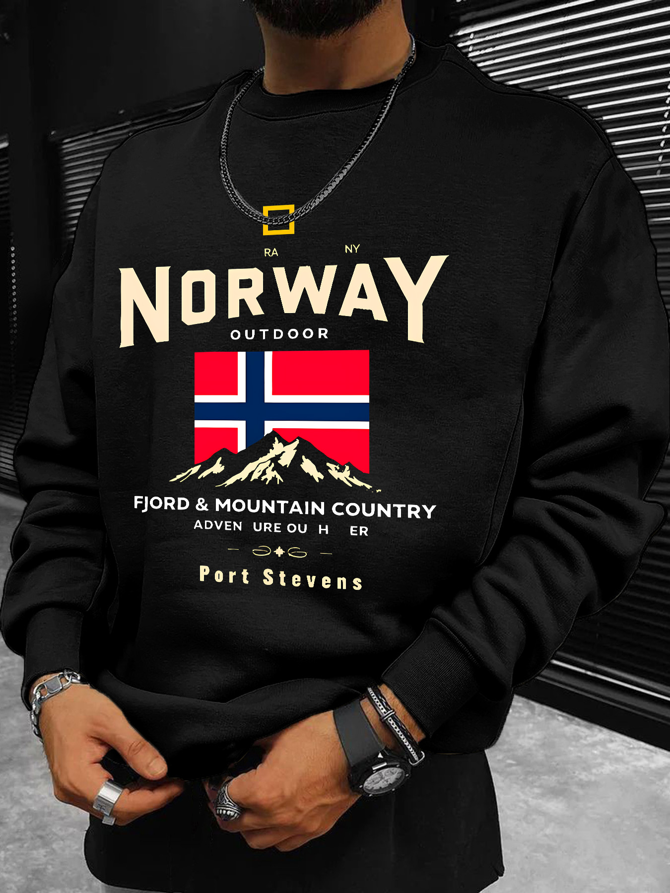 Erkek Sweatshirt, Norveç Bayra - Winter Clothing Norway incelemesi ve fiyatı