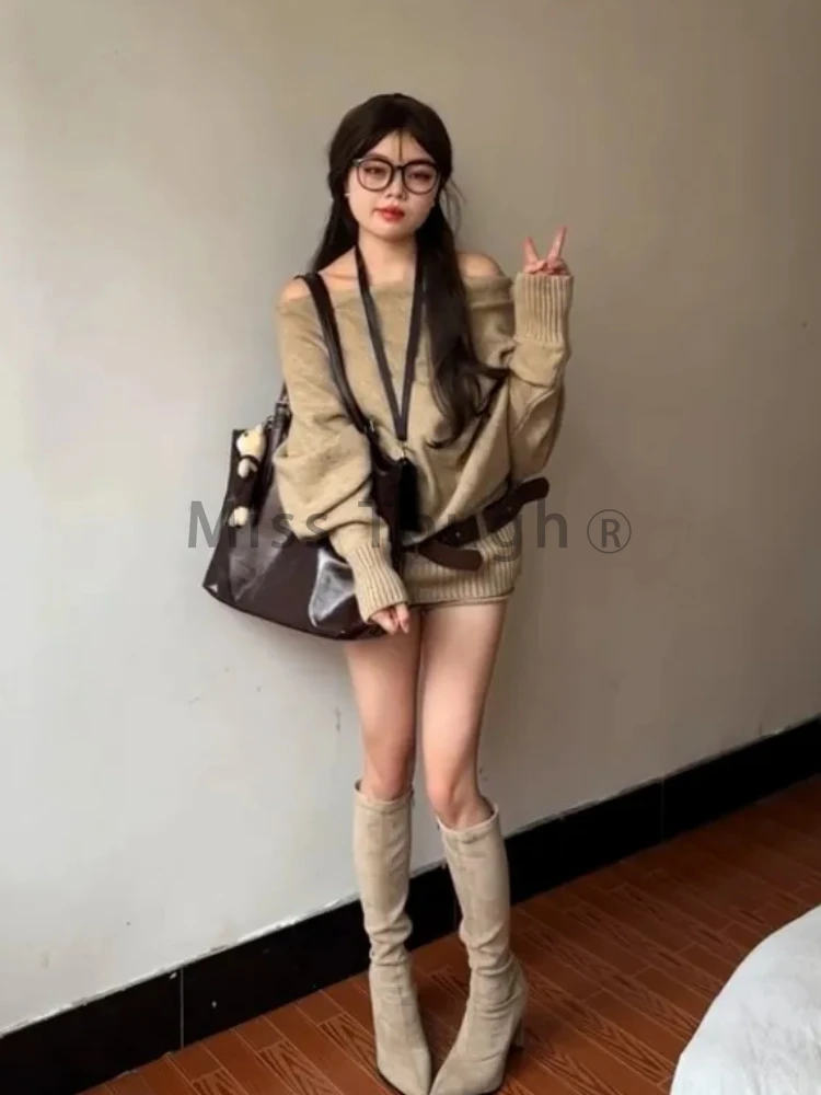 Autumn Winter Korean Knit Outf - Y2K Winter Clothing incelemesi ve fiyatı