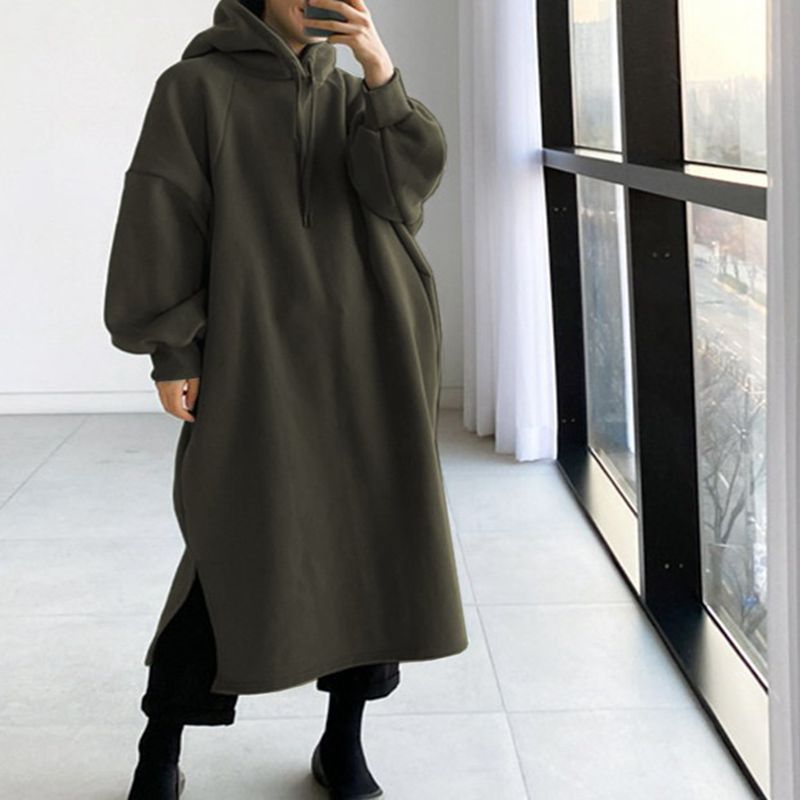 Sonbahar ve kış 150KG bayanlar - Fleece Hoodie Lined incelemesi ve fiyatı