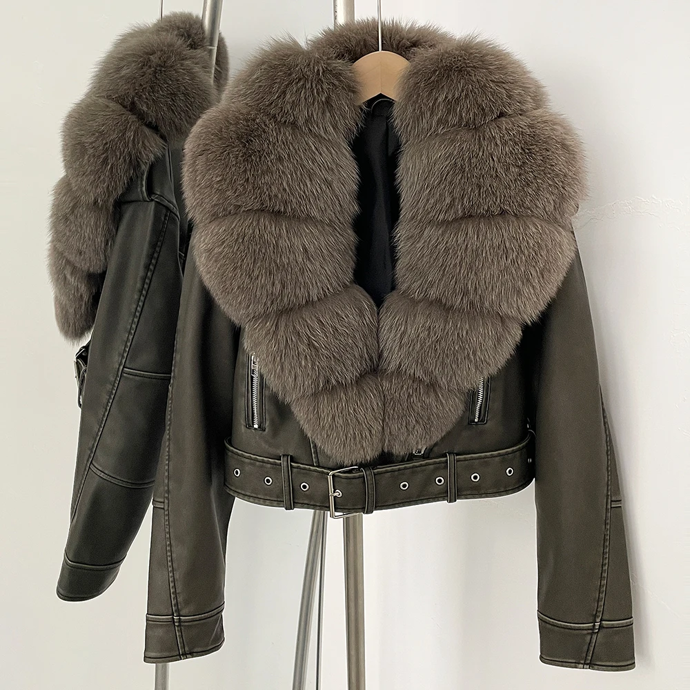 Sahte PU Deri Ceket Doğal Tilk - Winter Clothing Store incelemesi ve fiyatı