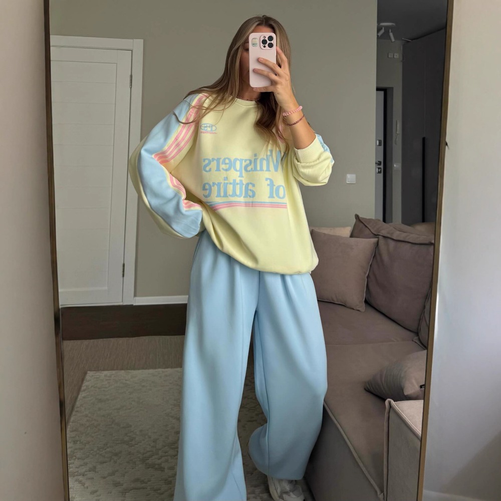 Moda Kontrastlı Sweatshirt Pan - Y2K Winter Clothing incelemesi ve fiyatı