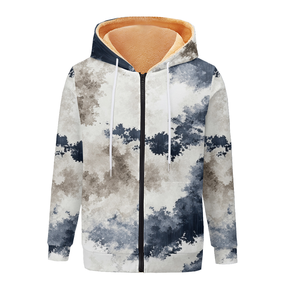 Mürekkep Sıçrama Suluboya Degr - Fleece Hoodie Lined incelemesi ve fiyatı